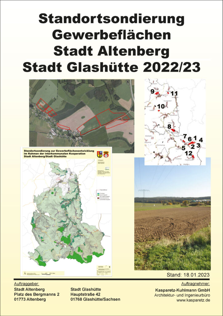 Sondierung von Gewerbeflächen in Glashütte und Altenberg